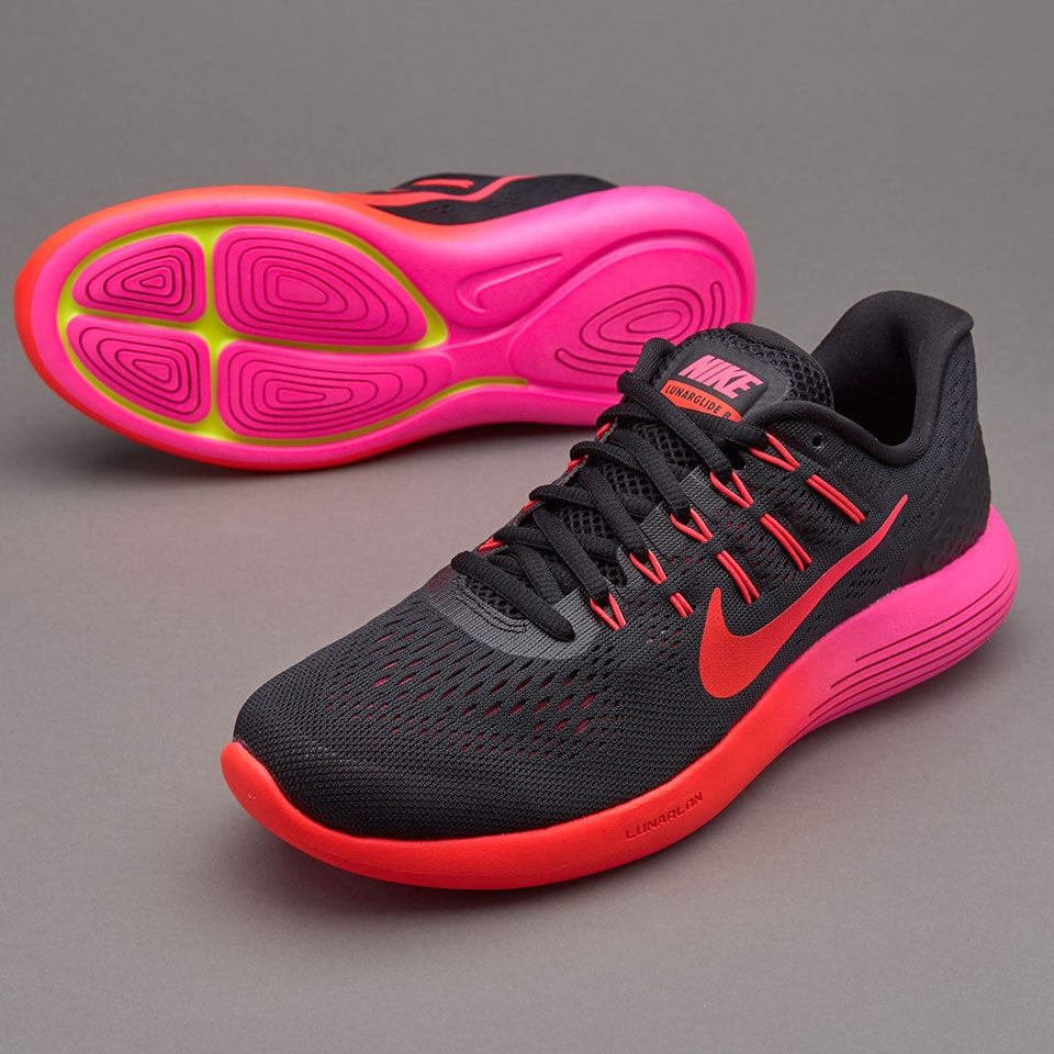 Nike Womens Lunarglide Black/Multi-Color-Noble Red-Bright