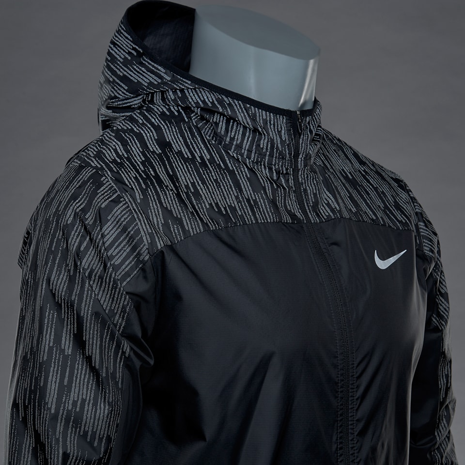 Nike Shield Flash Jacket Racer - Black - Mens Clothing - 800895-010 | Pro:Direct Running