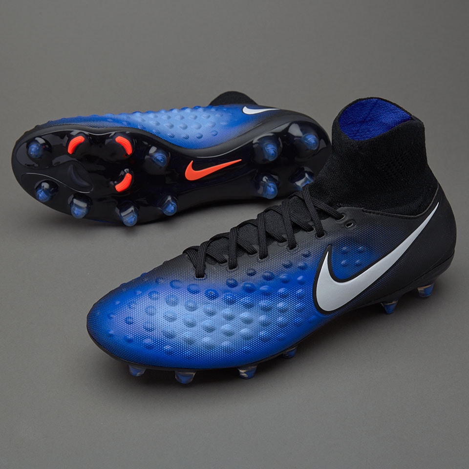 Nike Orden II FG - Mens Boots - Ground - Black/White/Paramount Blue