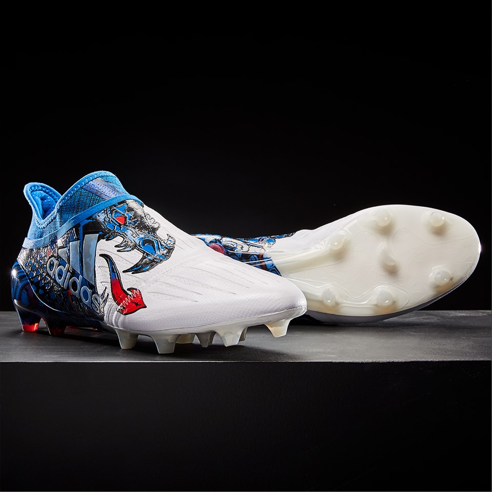 Revisión Collar entregar adidas X 16+ Purespeed FG Dragon -Botas de futbol-Terrenos firmes-Blanco/ Rojo/Azul | Pro:Direct Soccer