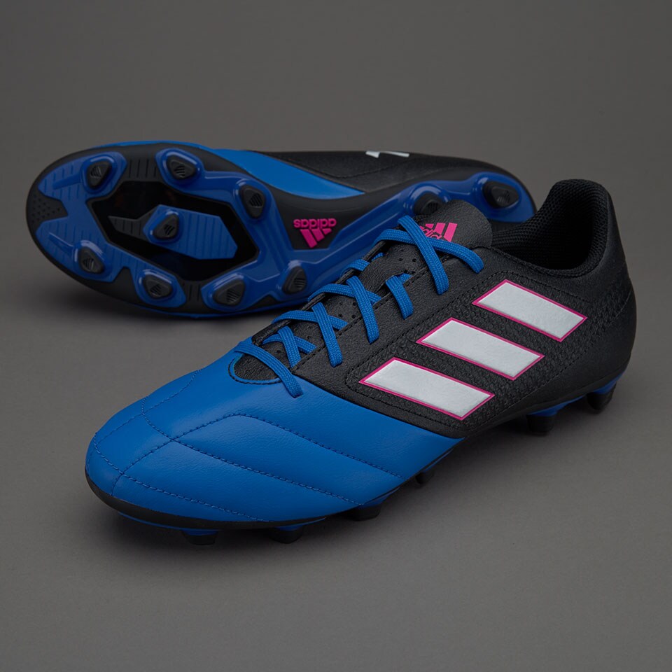 adidas ACE FG - Mens Soccer Cleats - Firm Ground - Core Black/White/Blue