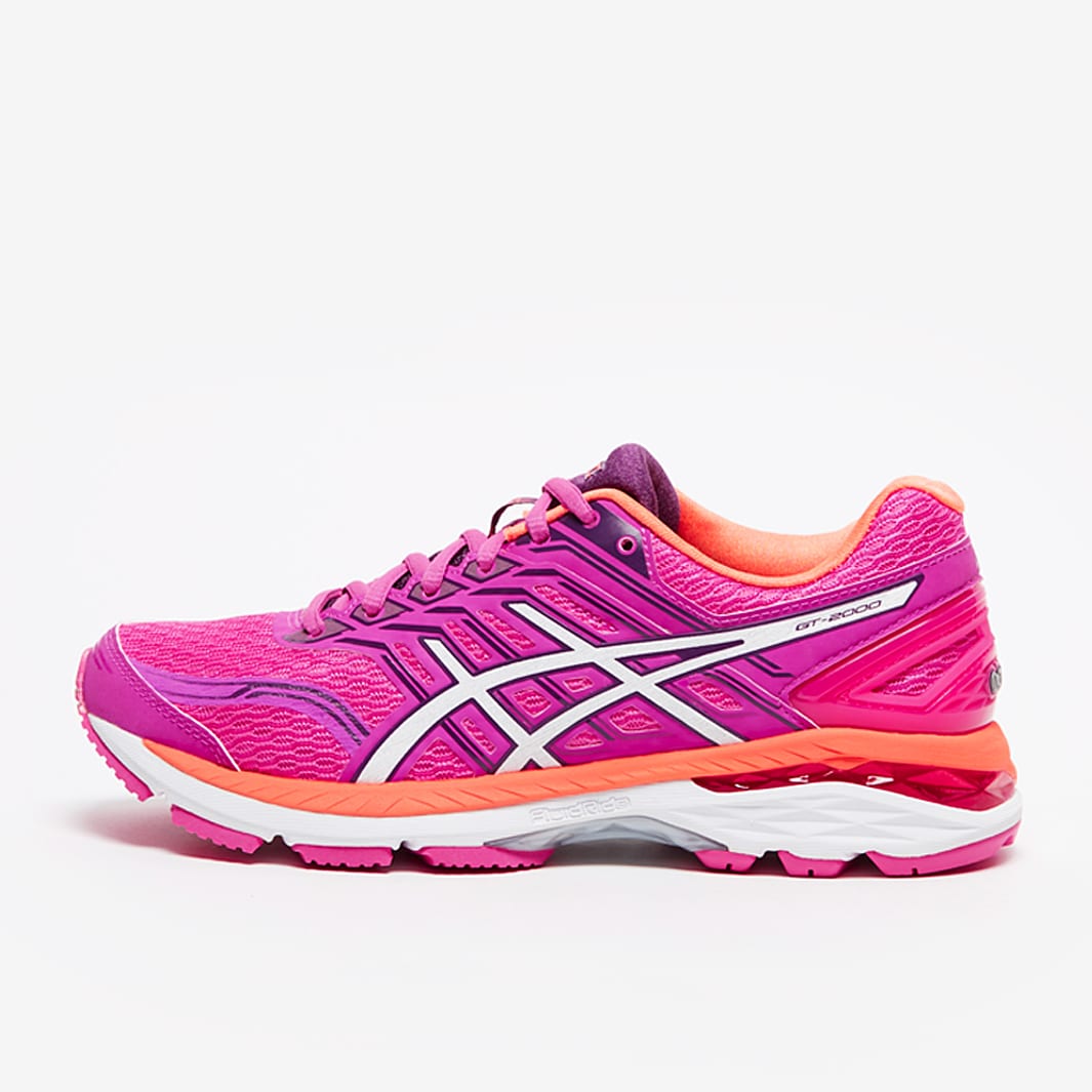 Asics Womens GT-2000 Pink Glow/White/Dark Purple Womens