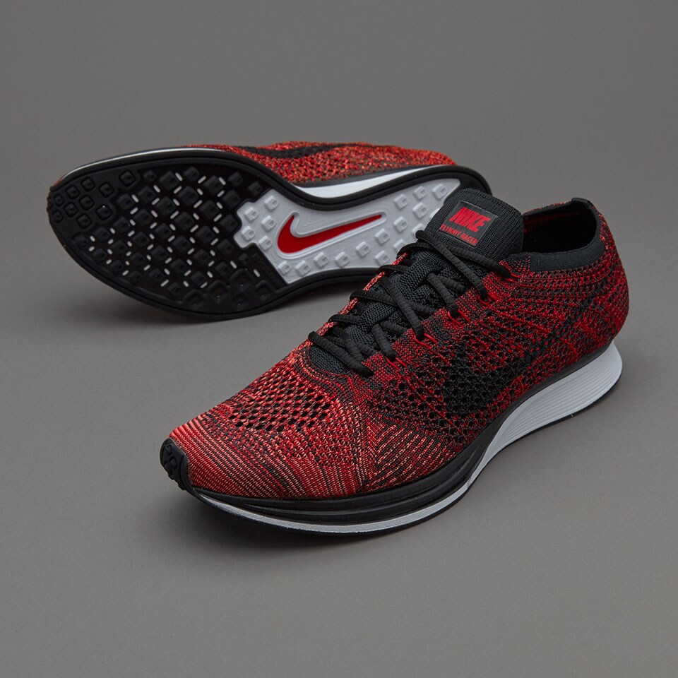 Nike Flyknit Racer University Red/Black-Bright Mango Mens