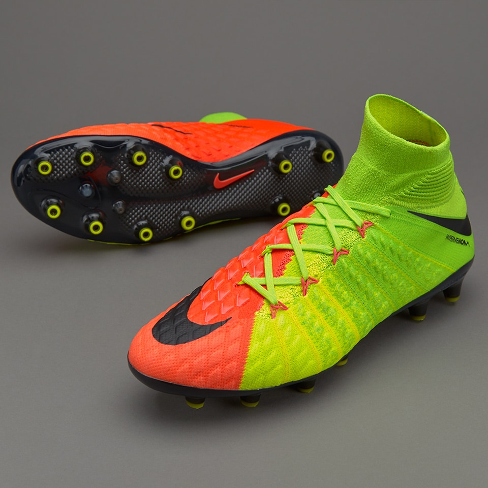 de futbol-Nike Phantom III DF AG Pro - Verde eléctrico/Negro/Hyper Naranja | Pro:Direct