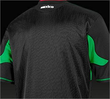 Mexico Away 10/11 adidas Soccer Jersey - Black/Green/Red