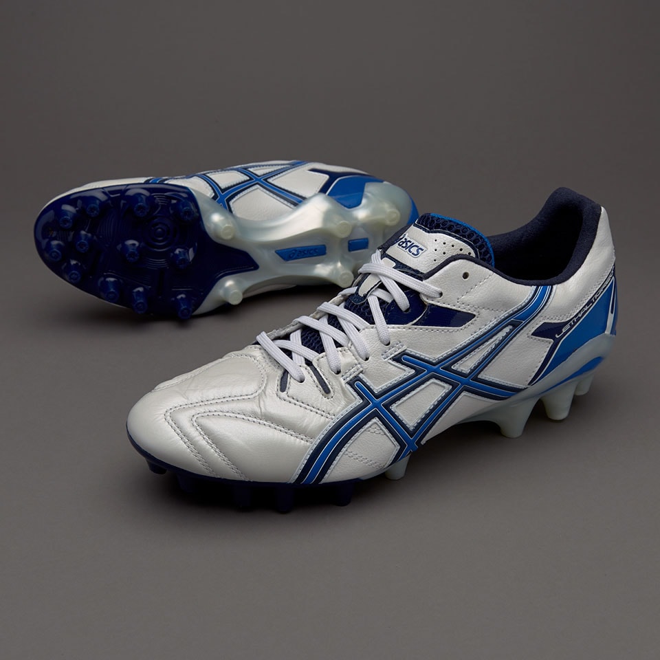 Asics Lethal Tigreor 6 - Mens Boots - Indoor White/Royal Blue/Navy | Soccer