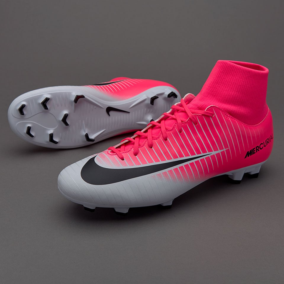 Nike Mercurial VI DF FG - Mens Boots Ground - 903609-601 - Racer Pink/Black/White | Pro:Direct Soccer