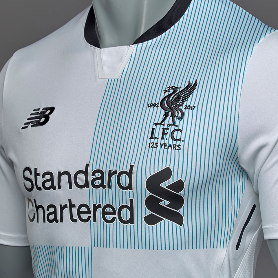 Maillot MC New Balance Liverpool FC 17/18 Elite Extérieur Commemorative - Vêtements officiels - Blanc | Pro:Direct Soccer