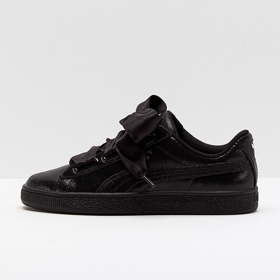 Womens Shoes Puma Womens Basket Heart NS Puma Black