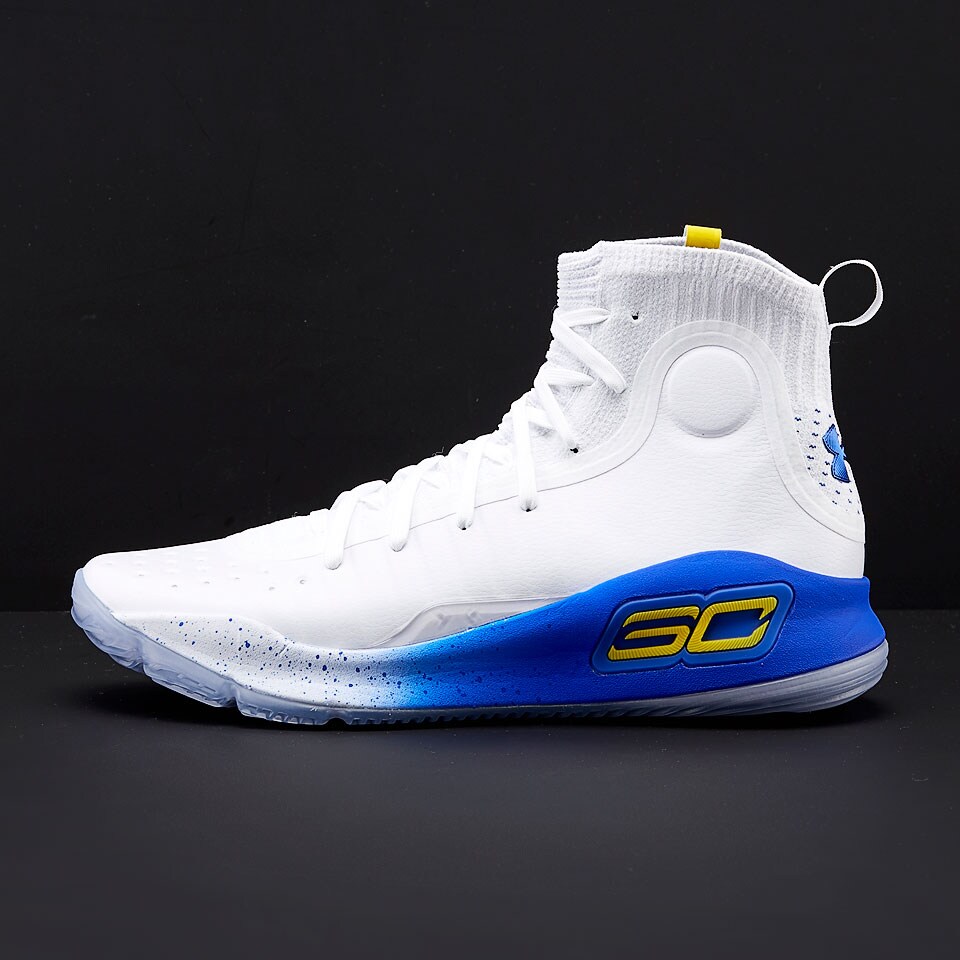 Under Armour Curry 4 White Team Royal Taxi Mens Shoes Basketball Pro Direct Basketball