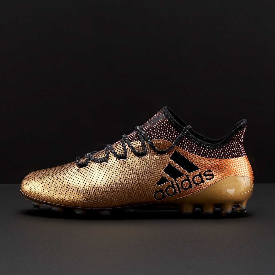 Scarpe Uomo adidas X 17.1 AG Erba Artificiale Oro Metallico Nero Rosso CP9168 Pro Direct Soccer