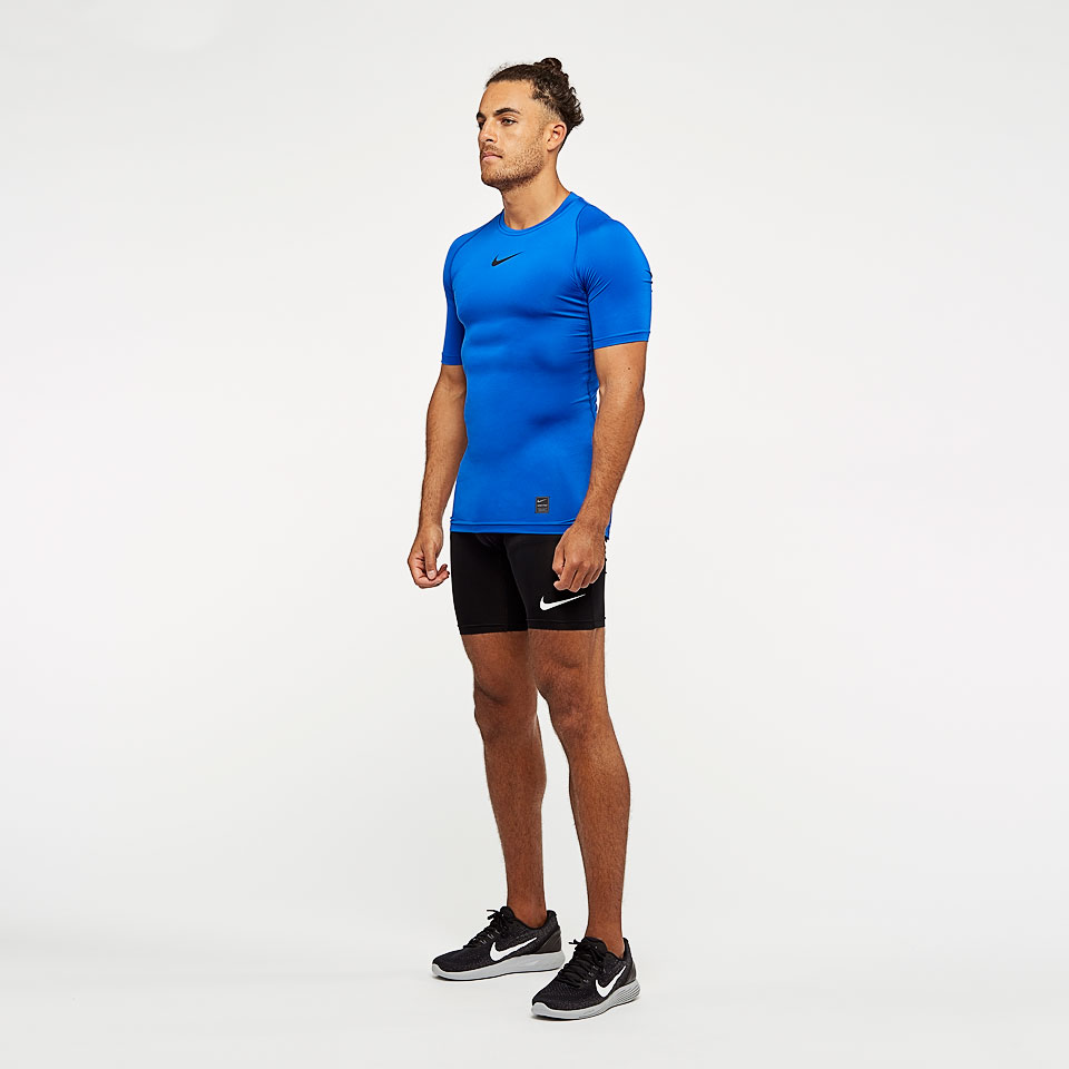 Nike Pro Shortsleeve Compression Top Game Royal/Black/Black Mens