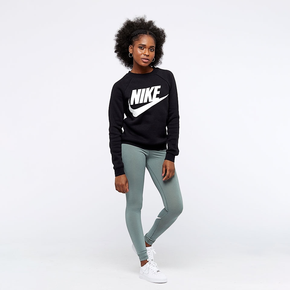 Nike Womens NSW Sportswear Rally Hoodie (Black/White, Medium)