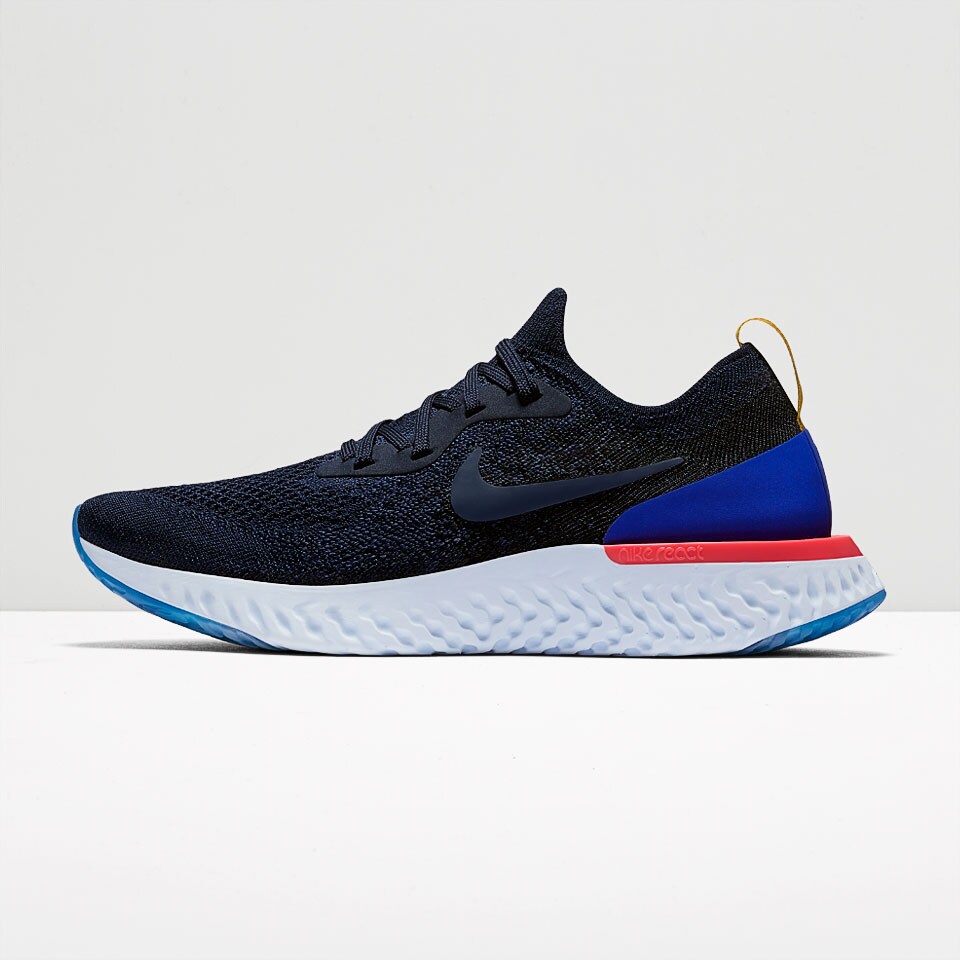 Nike Womens Epic React Flyknit College Navy College Navy Racer Blue Womens Shoes AQ0070 400 Pro Direct Running