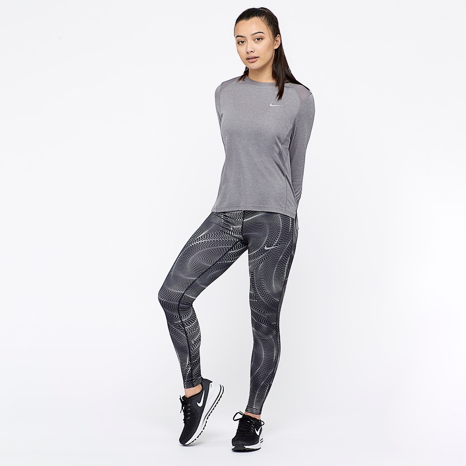 Nike Womens Power Essential Tight Atmosphere Grey/Black Womens