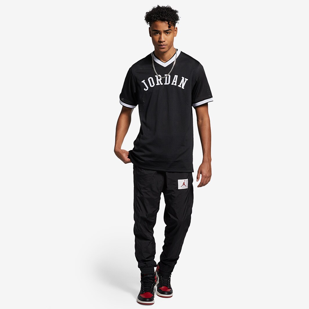 Mens Clothing - Jordan Jumpman Mesh Jersey - Black - AR0028