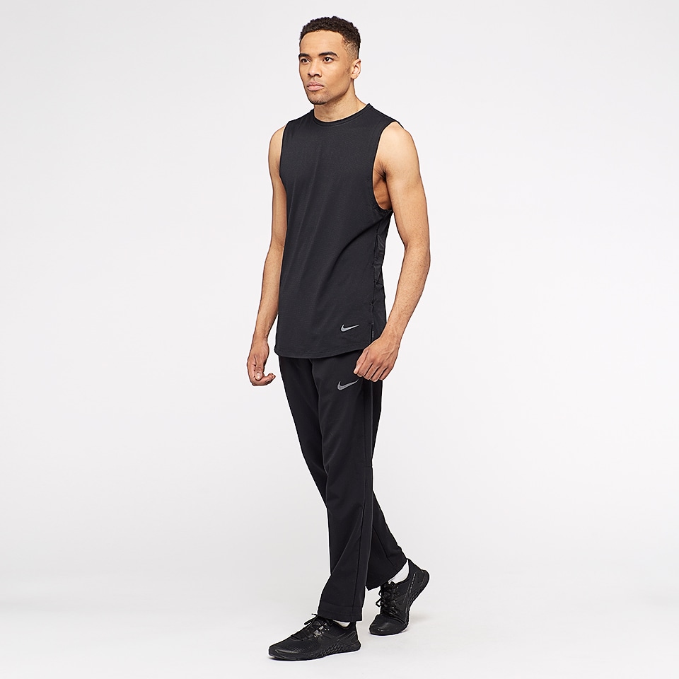 Nike Fitted Utility Tank Mens Base Layer Compression Black Dark Grey Pro Direct Running