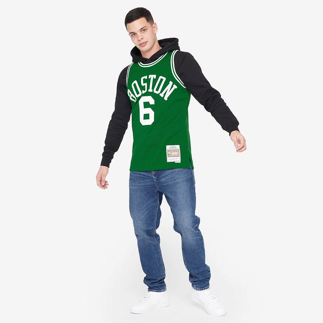 Shop Mitchell & Ness Boston Celtics 62 Bill Russell NBA Swingman Road Jersey  SMJYGS18140-BCEKYGN62BRS
