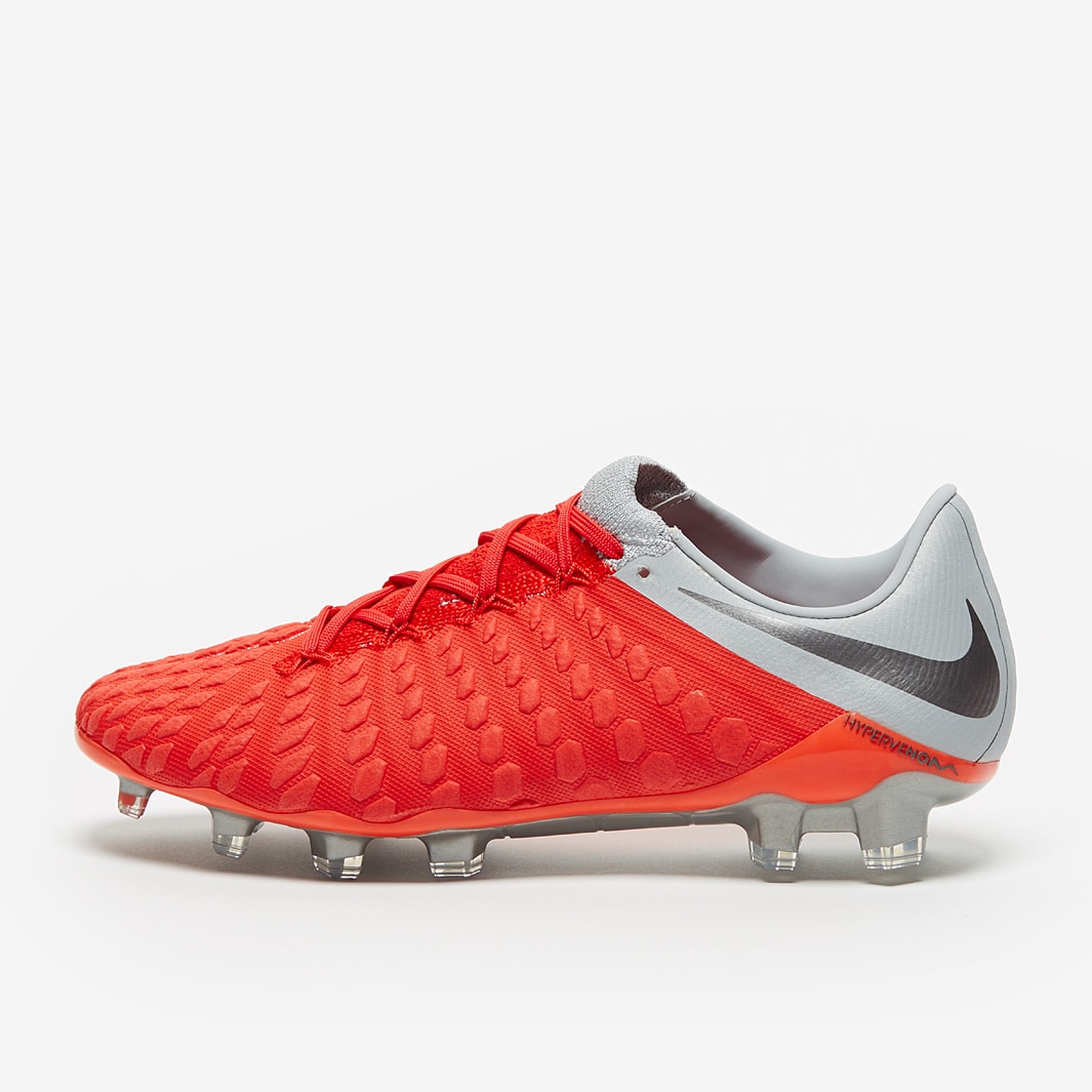 Nike Hypervenom Phantom III Elite FG Mens Soccer Cleats Firm Ground Light Crimson Metallic Dark Grey Wolf Grey