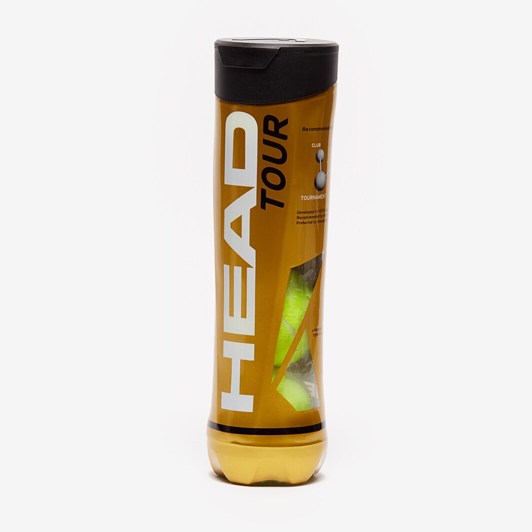 HEAD Tour Tennis Balls 4 Ball Tube Tennis Balls