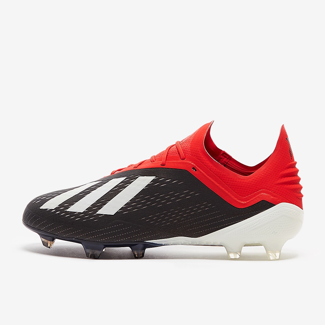 adidas FG Core Black/White/Active Red - Firm - Mens Soccer Cleats