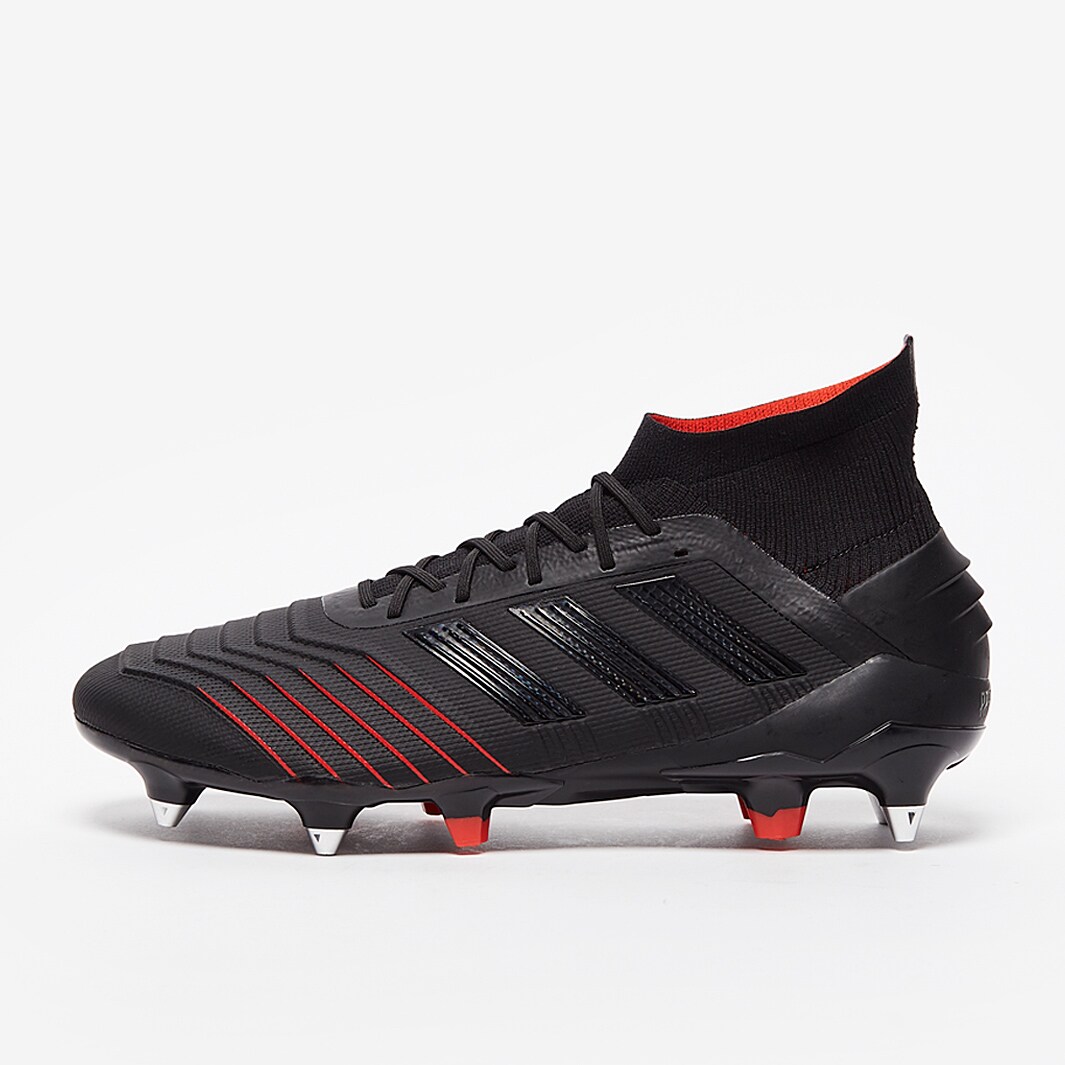 adidas Predator 19.1 SG Schwarz Active Rot Weicher Boden Herren FuBballschuhe Pro Direct Soccer