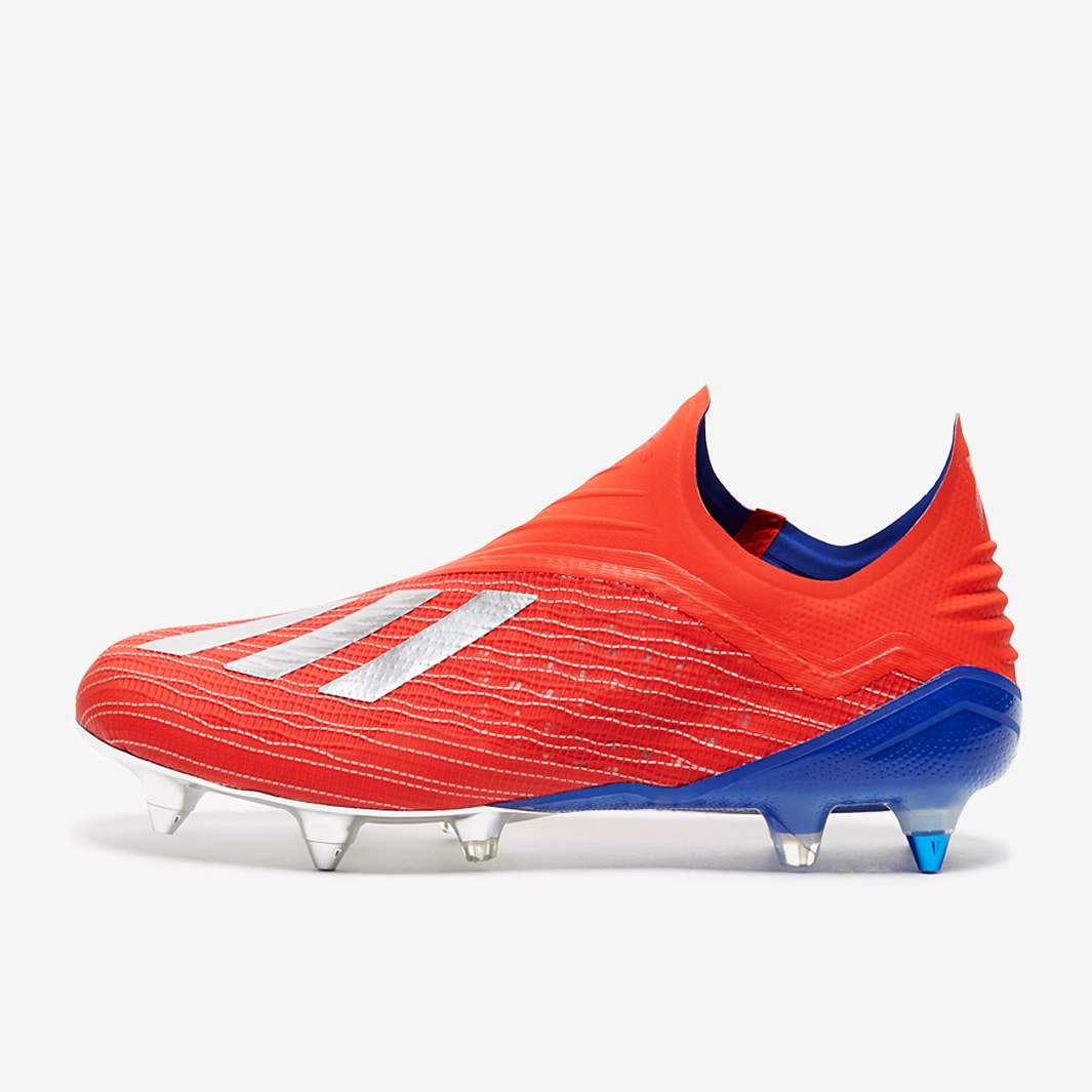 reflejar tocino Vacilar Botas de fútbol - adidas X 18+ SG - Rojo Cereza/Plata Metalizado/Azul |  Pro:Direct Soccer