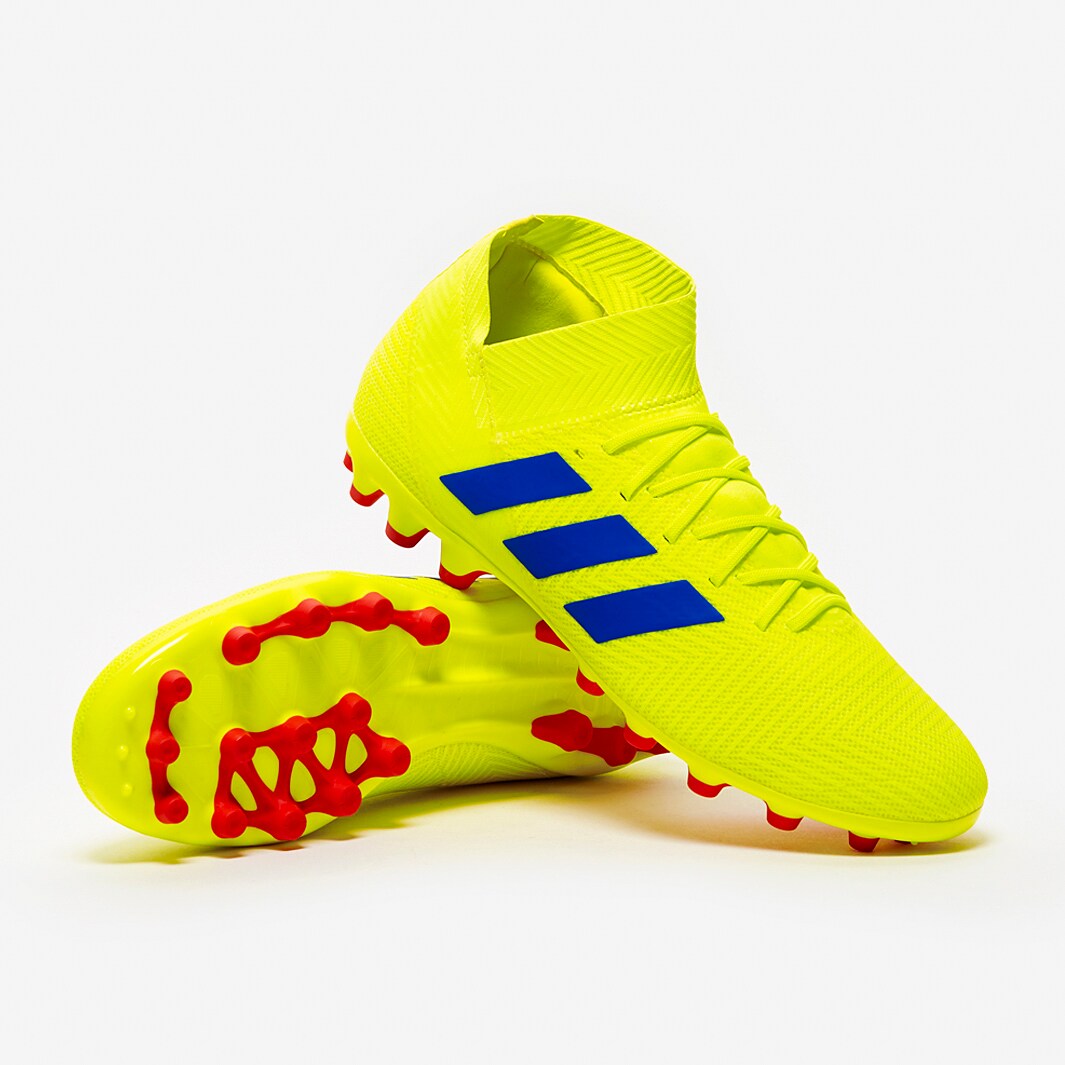 Botas fútbol - adidas Nemeziz 18.3 AG Amarillo Solar/Azul/Rojo Cereza | Soccer