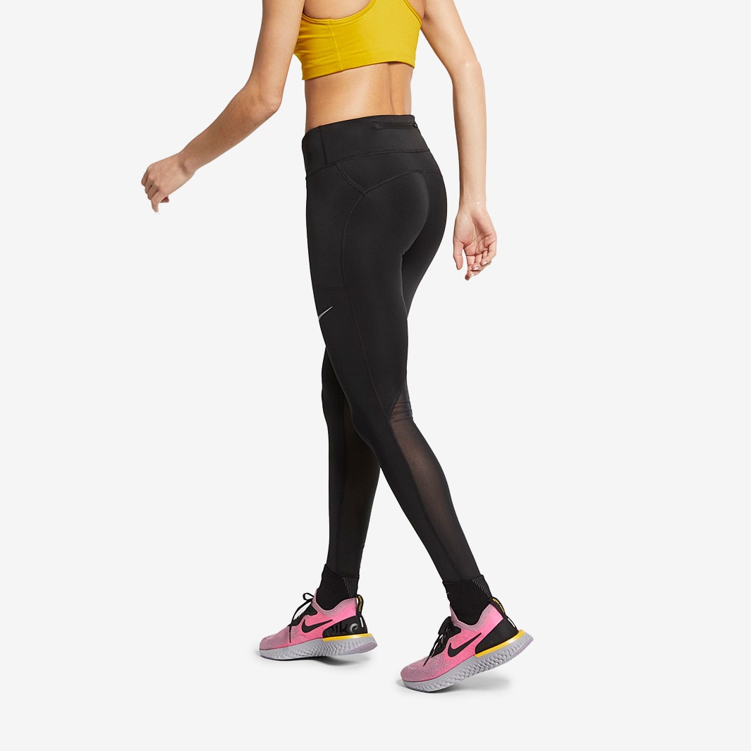 Nike Womens Fast Tight - Black/Reflective Silv - Womens Clothing