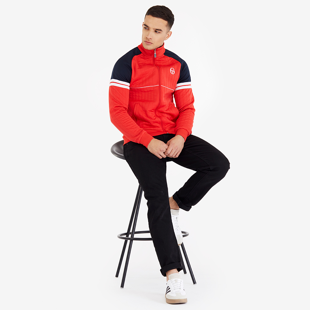 T-shirt Bordeau Homme Sergio Tacchini Stadium Blanc - Prêt-à-Porter