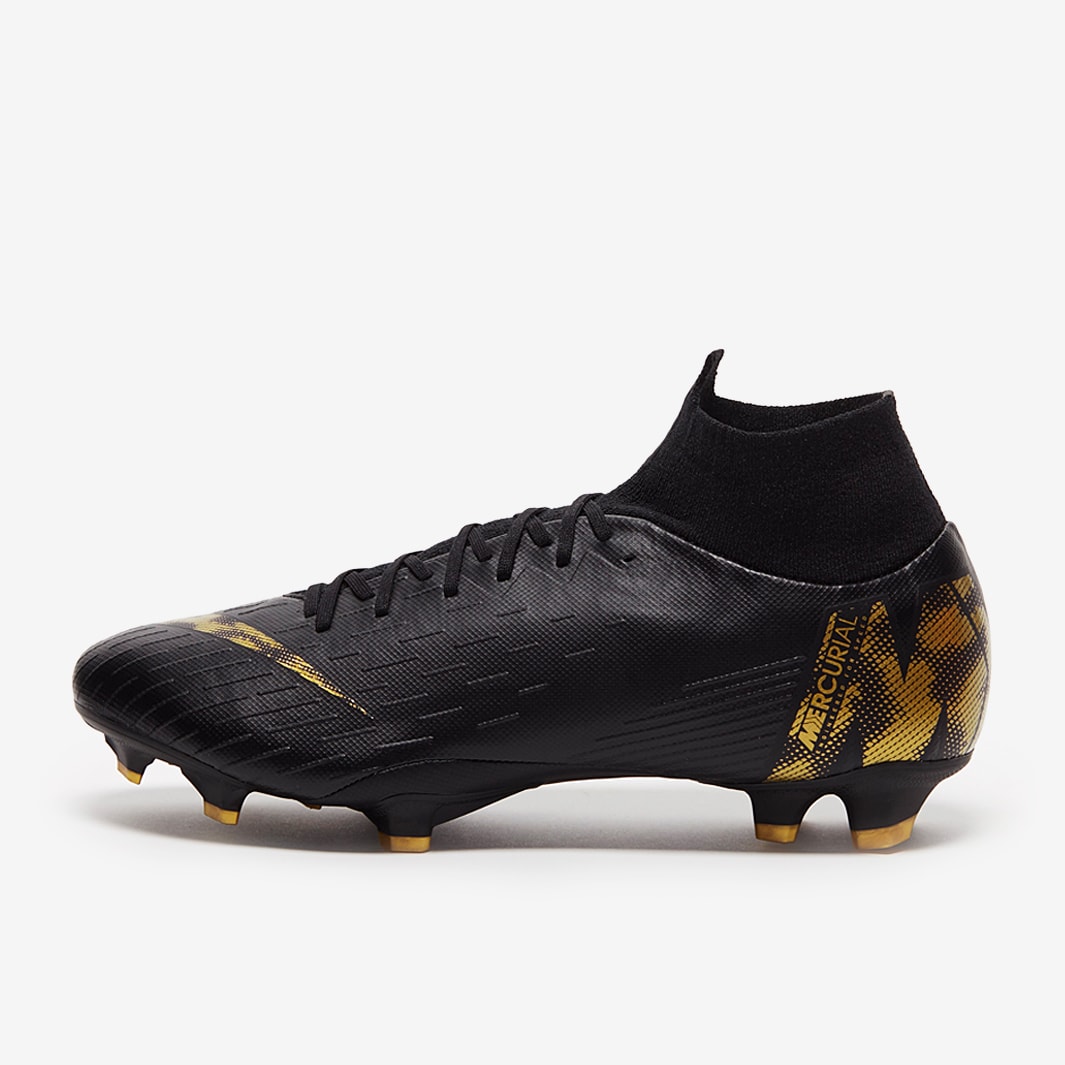 Botas de fútbol Nike Mercurial Superfly VI Pro FG - Negro/Dorado - Terreno Firme - Botas para hombre | Pro:Direct Soccer