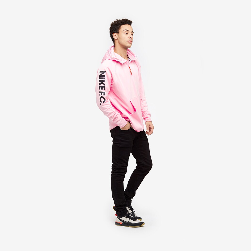 pink nike fc hoodie