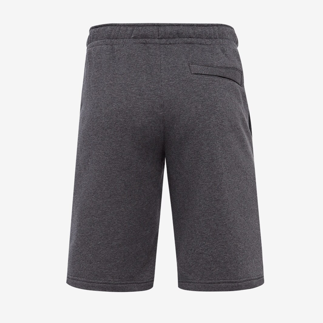Nike Club 19 Fleece Shorts Charcoal Heather/Anthracite/White Mens Football Teamwear Shorts