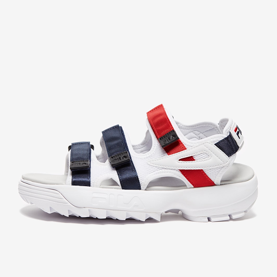 Fila disruptor deals sandals white