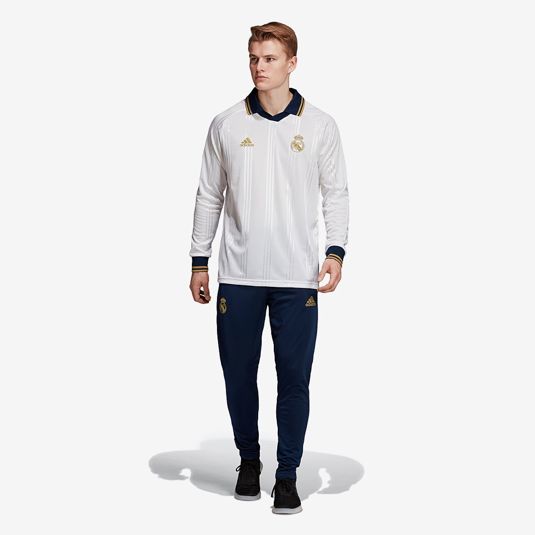 adidas Real Madrid 2019/20 Icons Tee Long Sleeve - White