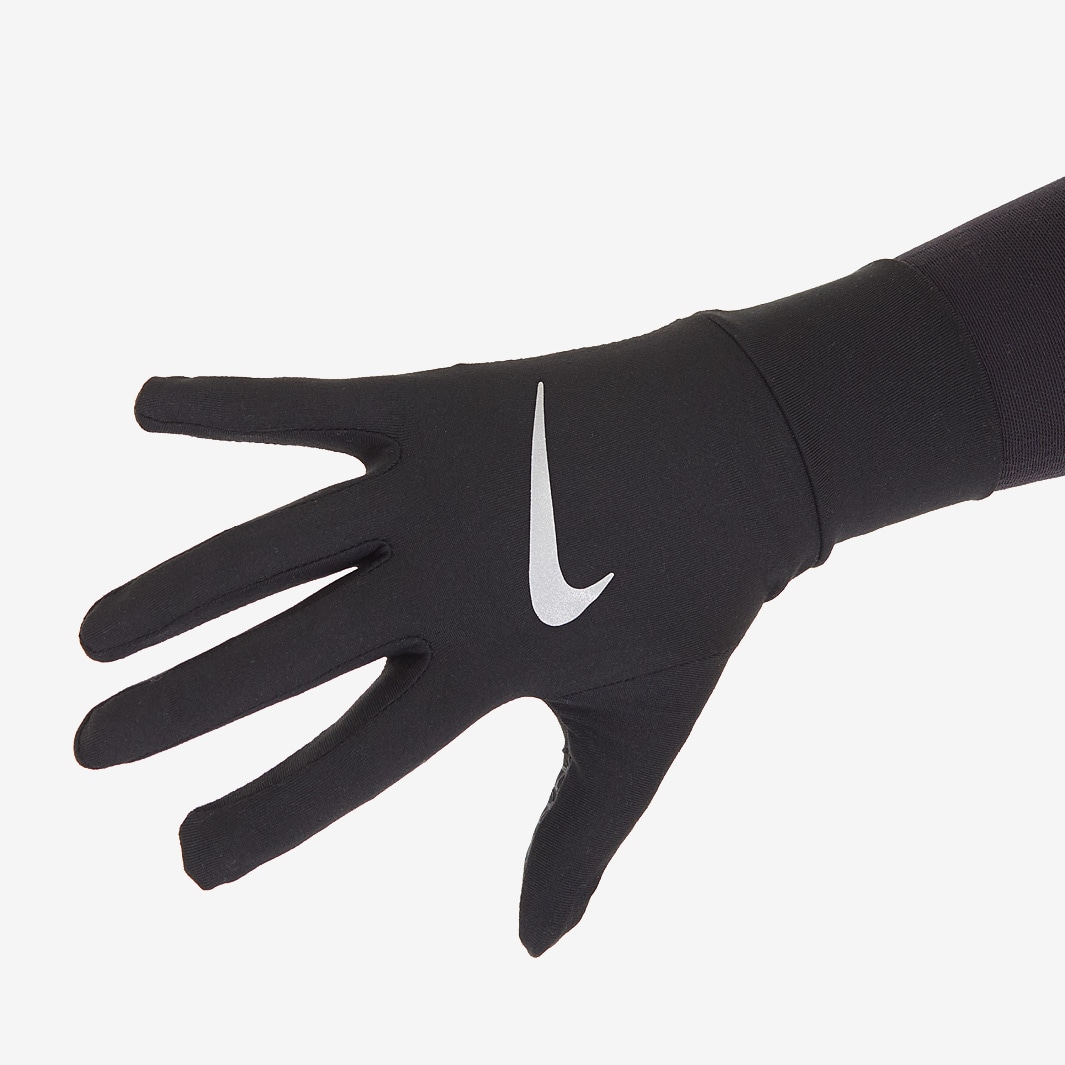 Nike Womens Dry Element Running Gloves Black Silver Accessories Pro Direct Running