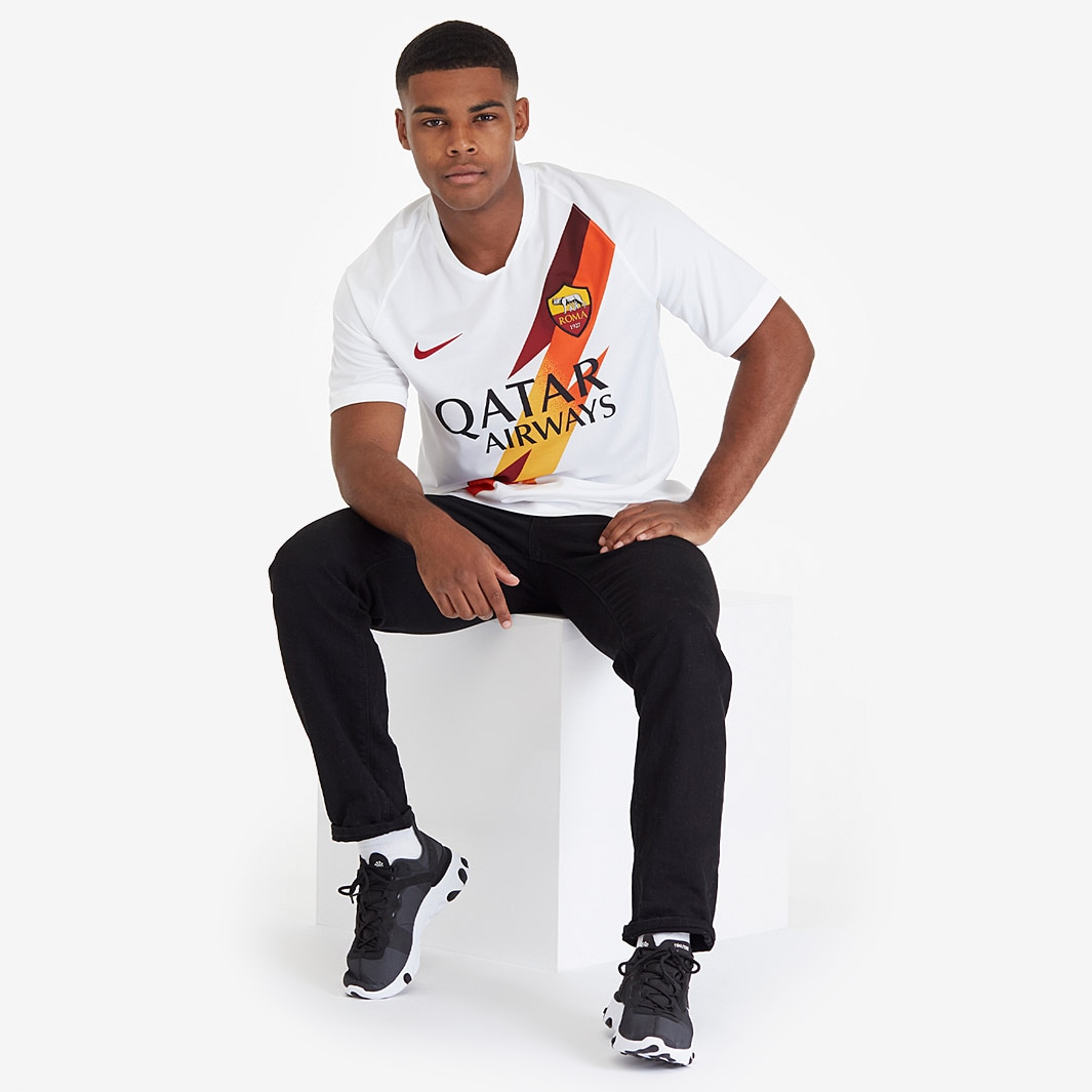 Nike AS Roma 2019/20 Away Stadium Jersey SS - White/Team Crimson