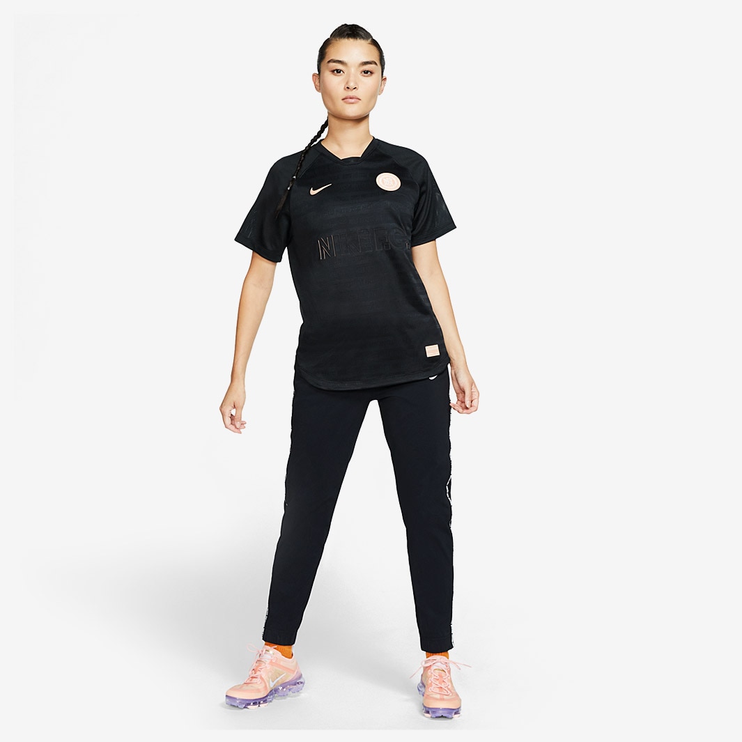 Nike F.C. Womens Dry Shirt SS - Black/Black/Rose Gold - Shirts - Womens ...