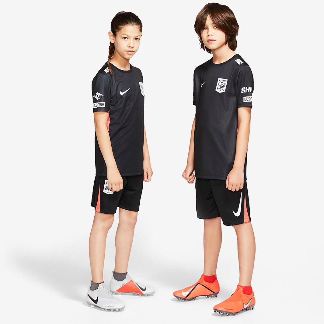 Nike Kids Neymar Jr Dry Top SS - Black/Laser Crimson/White