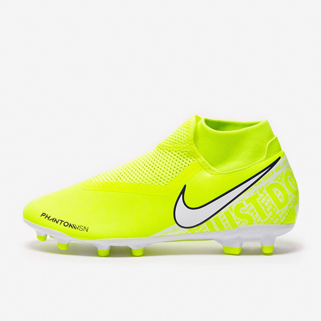 Botas de fútbol Nike Phantom VSN Academy FG/MG - Amarillo Fluorescente/Blanco | Pro:Direct Soccer