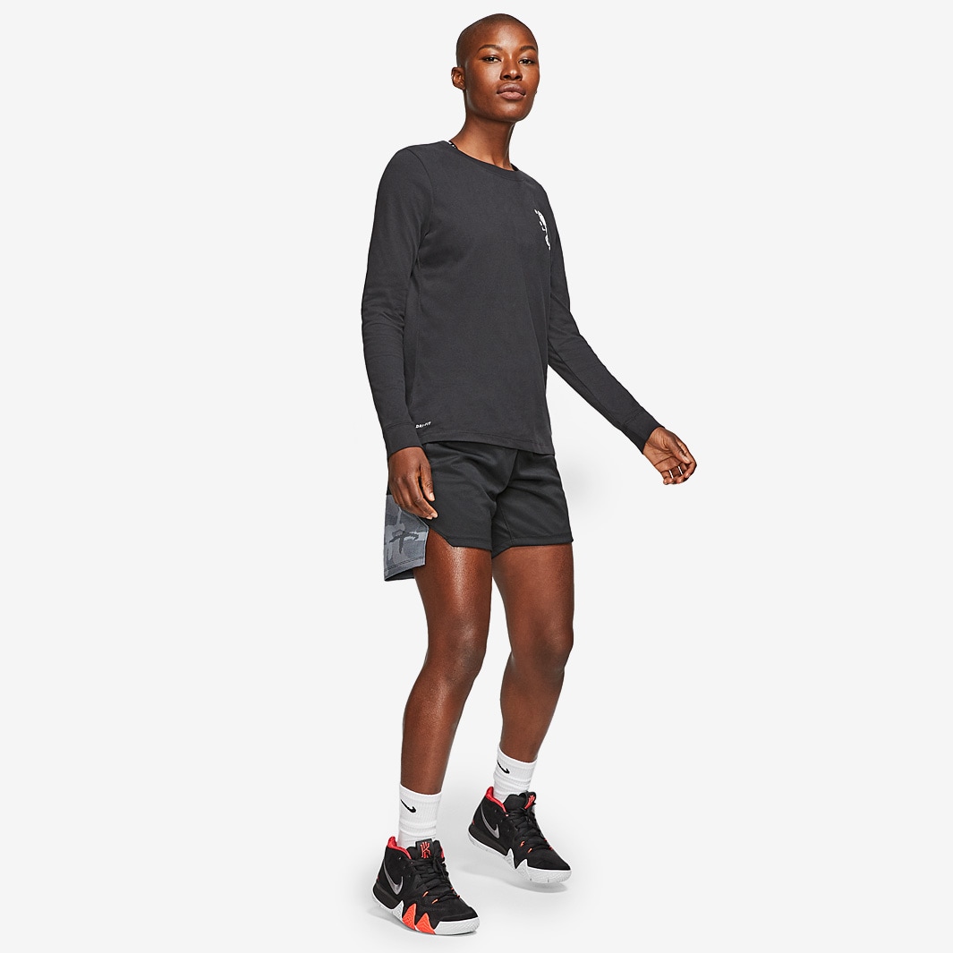 Womens Clothing Nike Womens Walking Buckets Dry Tee Black TShirts