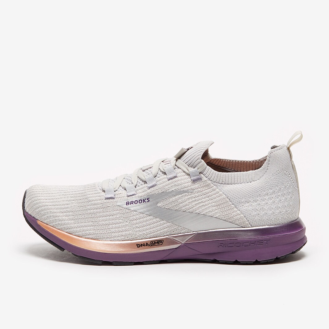 Brooks Womens Ricochet 2 - Grey/Cantaloupe/Grape - Womens Shoes