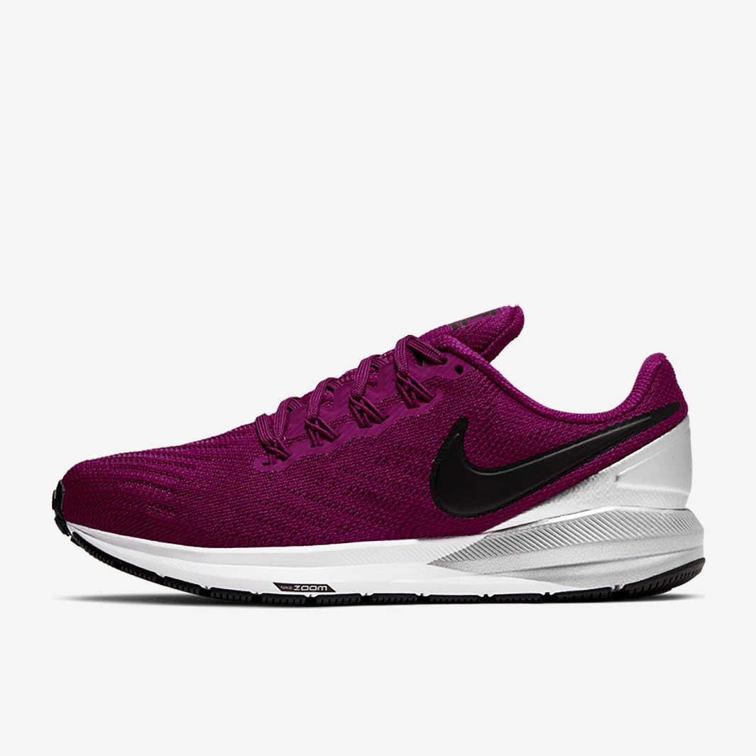 Nike Womens Air Zoom Structure 22 True Berry Black Chrome White Womens Shoes Pro Direct Running