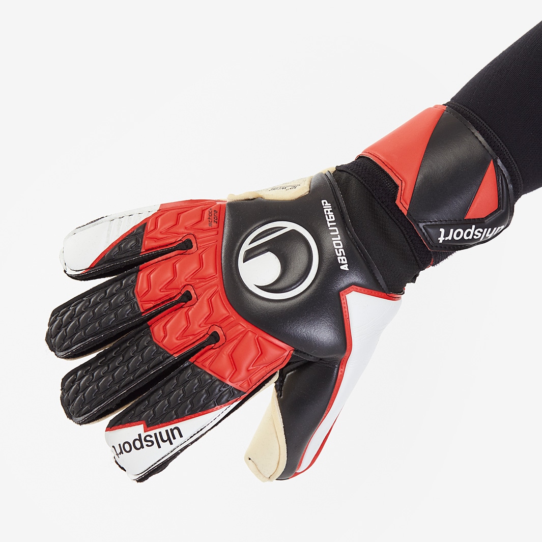 Uhlsport Absolutgrip Mens GK Gloves Negative Cut Black/Red/White