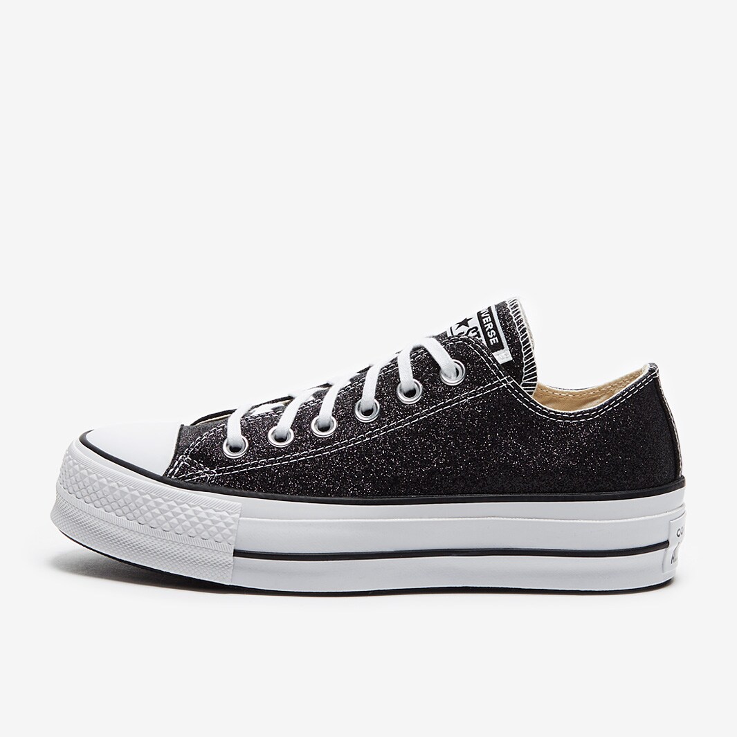 Converse Chuck Taylor All Star Lift Glitter - Black/White - Womens ...