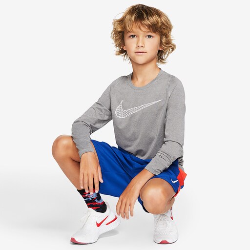 Nike Kids Pro Top - Carbon Heather/White image 2 |
