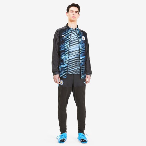 Puma Manchester City 19/20 Stadium League Jacket - Asphalt/Team Light Blue image 2 |
