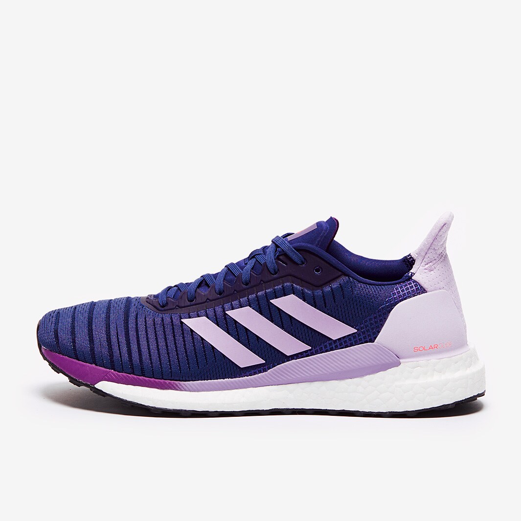 adidas Womens Solar Glide 19 Tech Indigo/Ftwr White/Purple Tint