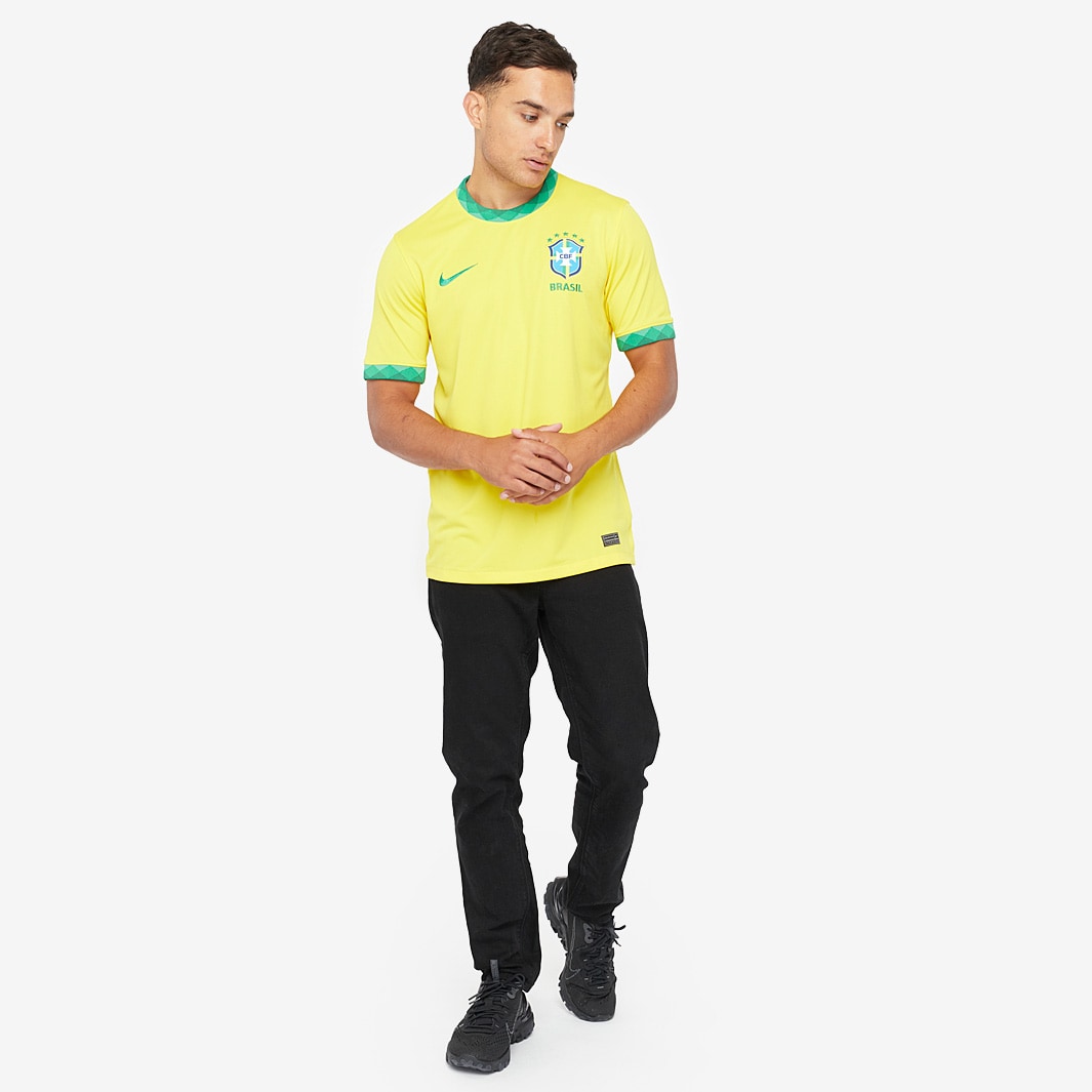 Women's Brasil CBF 2019 Stadium Home Jersey - Midwest Gold/Lucky Green