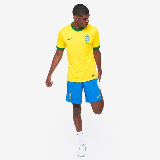 Nike Brazil 2020 Away Stadium Shorts - Soar/Midwest Gold image 2 |